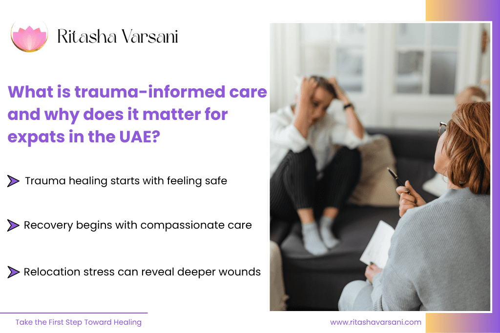 What is trauma-informed care and why does it matter for expats in the UAE?