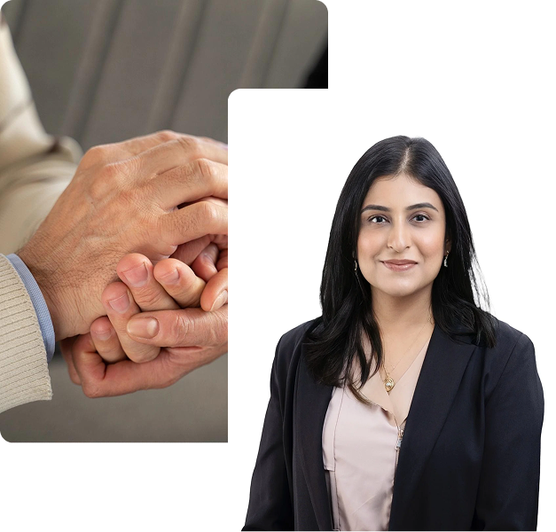 Ritasha Varsani with a client in a supportive therapy session
