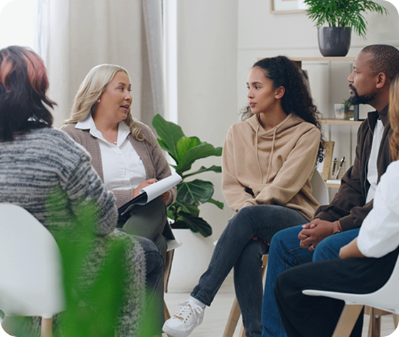 Family members in a therapy session together