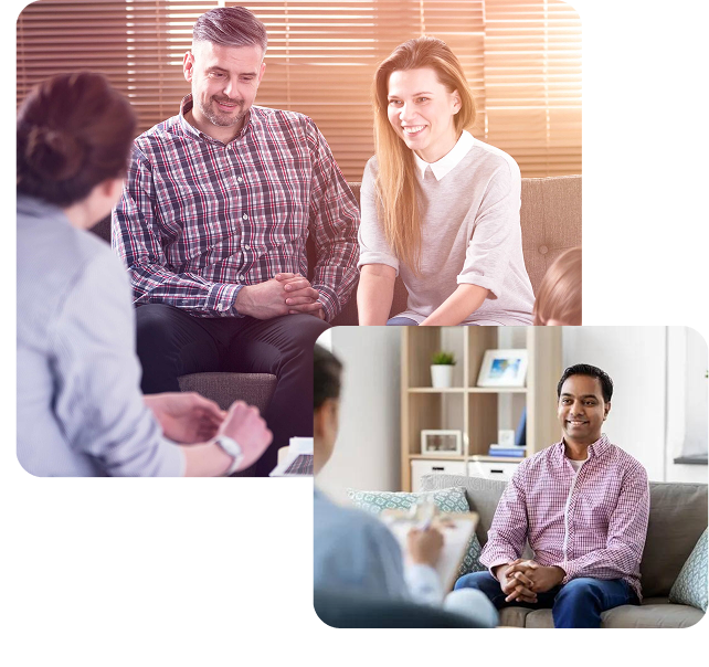 Psychologist supporting a client in a therapy session